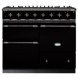 Lacanche Macon LG1053GE Dual Fuel Range Cooker, Black / Chrome Trim